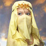 girl wearing veil