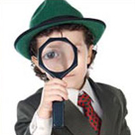 Boy dressed-up as detective