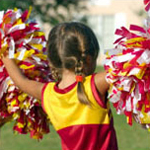 little girl cheer leading