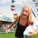 young girl at a county fair