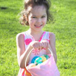 girl carry Easter basket