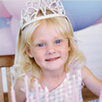 Little girl dressed as princess